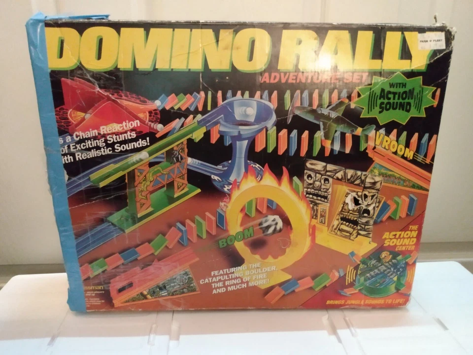 Incomplete Vintage Pressman Domino Rally Adventure Set w/ Dealer & 600+ Dominoes - Image 2 of 4