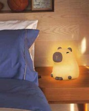 Capybara Decorative Night Lamp  RGB Silicone Rechargeable LED  USB-C  Kids Ro