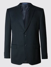 M S Navy Regular Fit Jacket Size Chest 44" Long rrp  45 DH007 MM 04