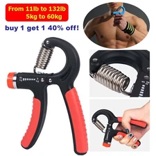 Hand Grip Strength Power Trainer Gripper Strengthener Adjustable Gym Exerciser 