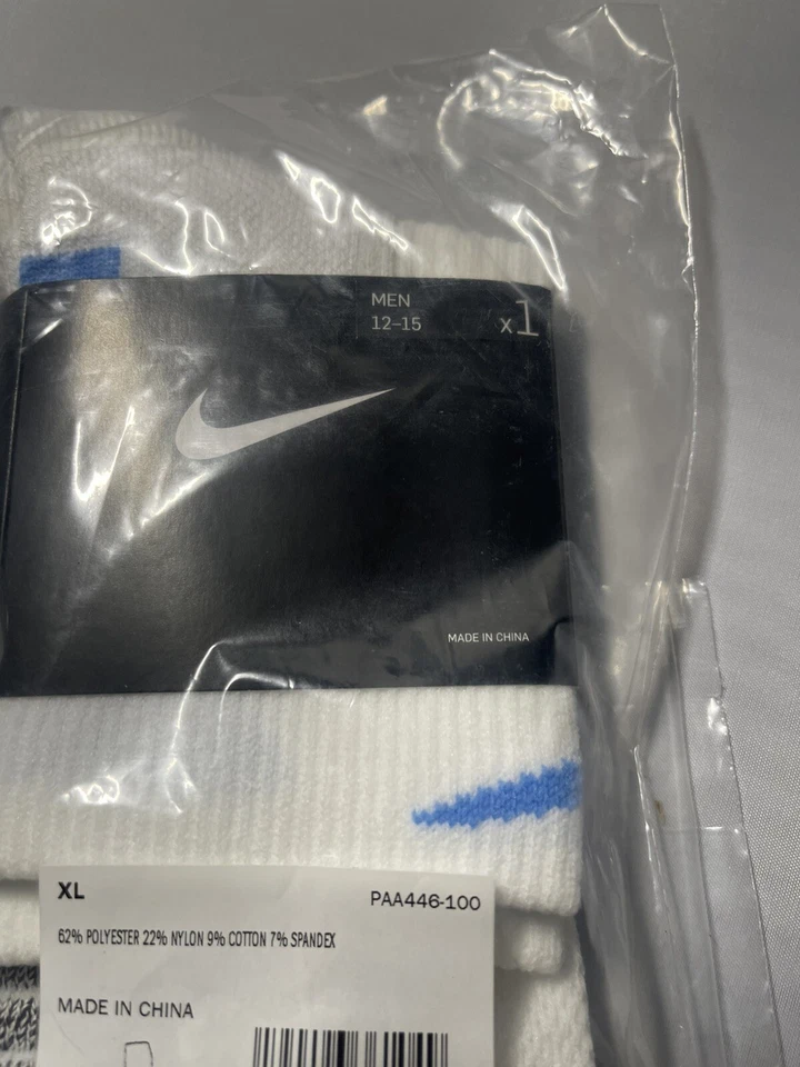 NBA Nike Authentic White Socks Size XL Men 12-15 Ankle SocksPAA446-109 S84 - Image 3 of 3