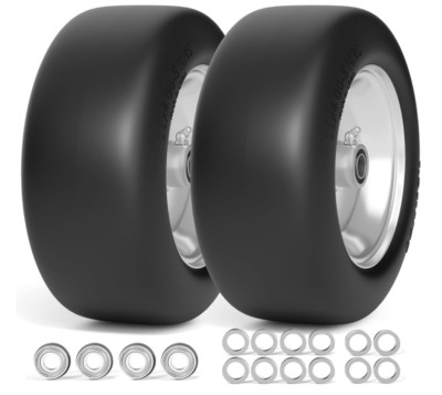 11x4.00-5 Solid Lawn Mower Tires Flat Free, Zero Turn Mower Front Tires, 2 Pack