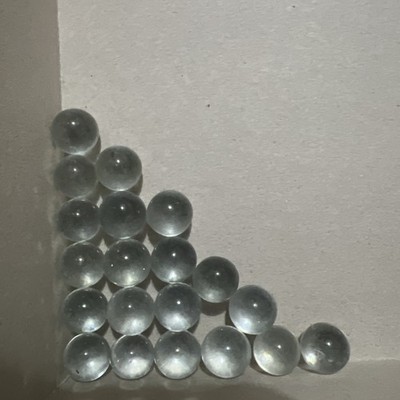 1/2  clear marbles with bubbles lot of 20 Read below 