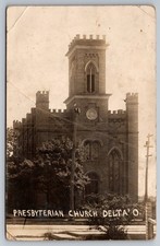Delta, Ohio. Presbyterian Church. 1904 - 1918 Real Photo Postcard RPPC