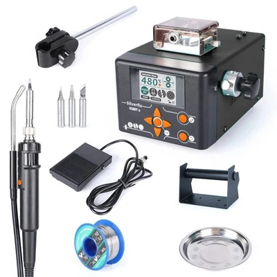 SILVERFLO 928DT-II 230W Auto Feed Digital Soldering Station with Tin Wire Feeder Soldering