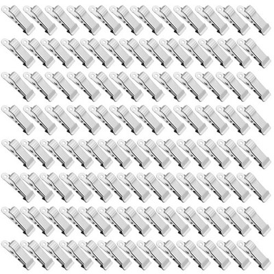 100 Pcs Metal Mini Clamps 1/2 Inch Spring Clamp Crocodile Alligator Clips