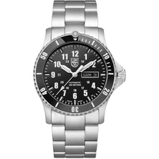 Luminox Men's Watch Sport Timer Automatic Black Dial Silver Tone Bracelet 0921.M