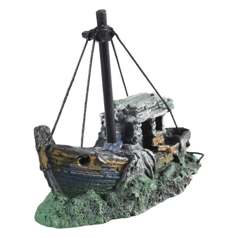 Aquarium Resin Decorations Sunken Ship Cave Ornaments Landscaping Accessories
Opens in a new window 