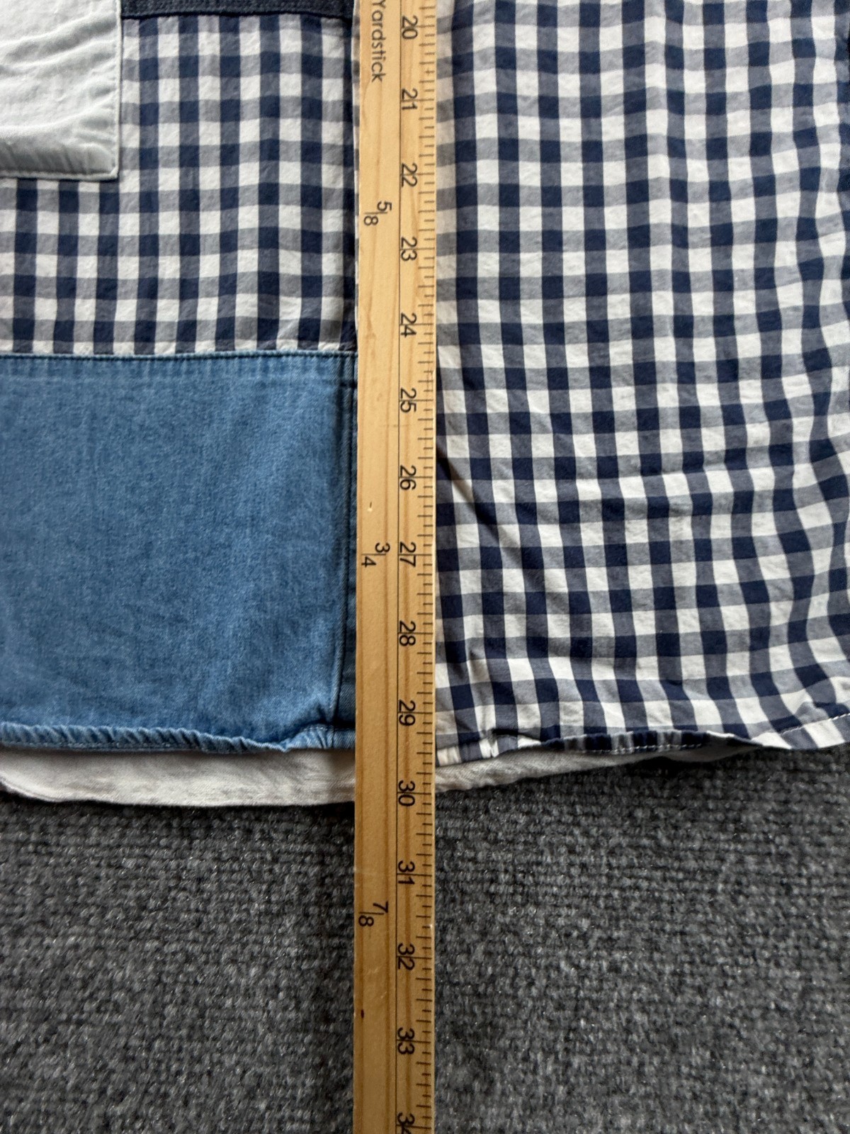 Desigual Colorblock Patchwork Blue White 2XL Cott… - image 6