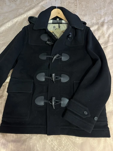 Cappotto uomo Burberry lana pea taglia 52 L nuovo con etichetta $3150