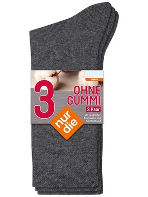 Nur Die 3er Pack Herren Socken Ohne Gummi Druckfrei Komfortabel Alltag