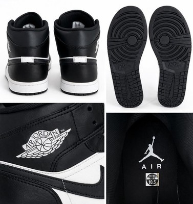 Nike Air Jordan 1 Mid Black Off Noir White Men's 10.5 DQ8426-010
