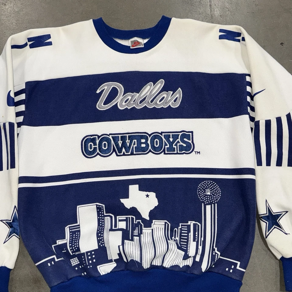 Sudadera De Colección Dallas Cowboys Nike City Skyline Talla Mediana Años 80 Nike Rara Foto 2 de 4