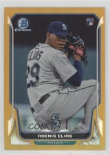 2014 Bowman Chrome Gold Refractor 30/50 Roenis Elias #28 0n2