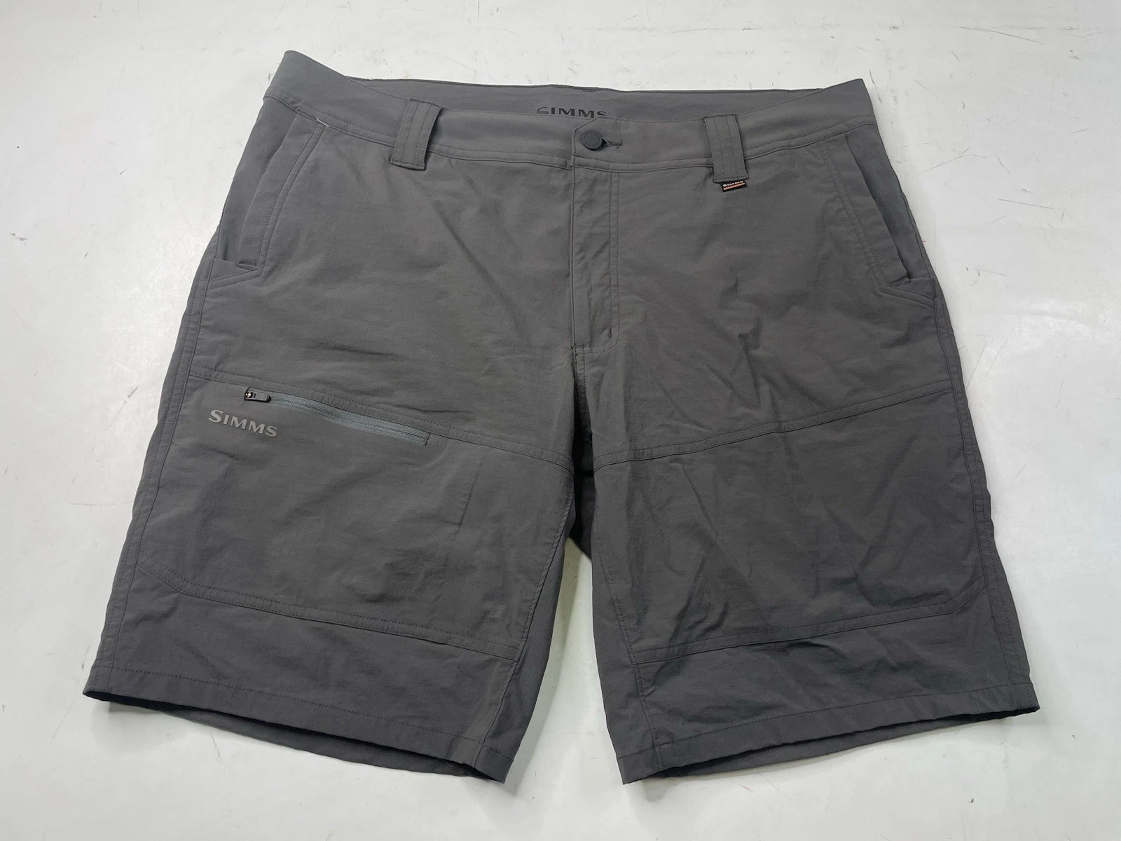 Simms Shorts Mens 38 Gray Guide Cargo Fishing Outdoors Nylon Stretch Slate