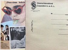 LOLITA SUE LYON STANLEY KUBRICK MEXICAN LOBBY CARD 1962