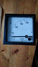 Voltmeter Pegel Anzeige bis 250 Volt einbau 50er Jahre 