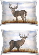 Deer Wildlife Nature Throw Pillow - 14x20 Indoor Decor, Brown