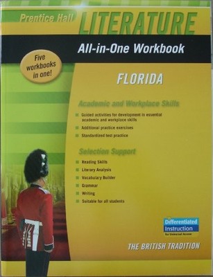 PRENTICE HALL LITERATURE, ALL-IN-ONE WORKBOOK, FLORIDA, **BRAND NEW**