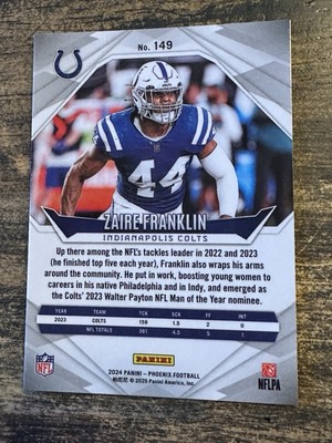 2024 Panini Phoenix - Purple Fade Zaire Franklin #149 Indianapolis