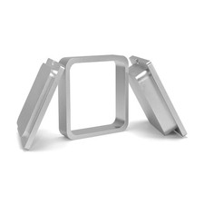 Sociplentycom Pre Press Mold Made of Food Grade Anodized 4x4 inch, Silver