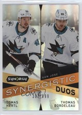 2022 Synergy Synergistic Duos Star-Rookie /699 Tomas Hertl Thomas Bordeleau on3