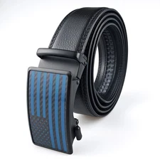 American Ratchet Belt Genuine Leather Mens Belt with Slide Ratchet Belts for men