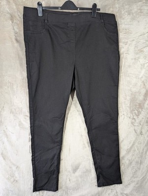 Simply Be Amber Skinny Jeggings schwarz UK 28 hoher Bund Übergröße 31'' Bein