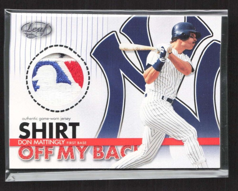 2003 Leaf Don Mattingly #2 Shirt Off My Back Logoman Patch /500 Yankees TV7473