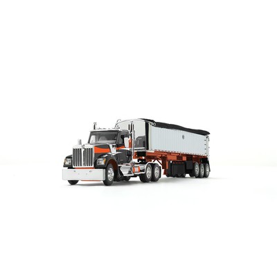 First Gear Kenworth W990 Day Cab & MAC Coal End Dump Trailer  1/64 Scale