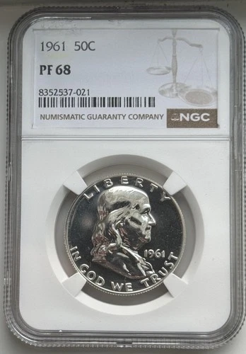 1961 Franklin Half Dollar - NGC PF68