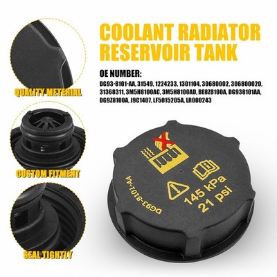 Coolant Overflow Cap Reservoir For Ford Focus Fiesta Fusion C-Max 2011-2020 P