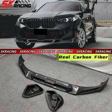 Forged/Carbon Fiber Front Bumper Lip/Side Air Vent Trim For BMW X6 G06 M-Sport 