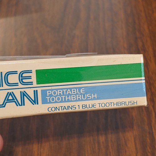 Vintage 1984 Avon Twice Clean Portable Toothbrush Blue Toothbrush New Sealed