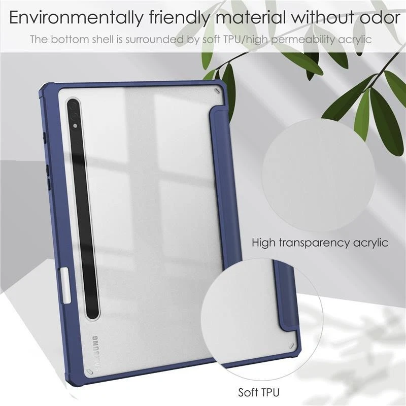 For Samsung Galaxy Tab S8 X700 X706 S8+ X800 X806 Case Leather Tablet Flip Cover - Image 3 of 4