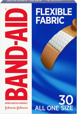 Band-Aid Brand Flexible Fabric Adhesive Bandages for First Aid, 2 size 30-100