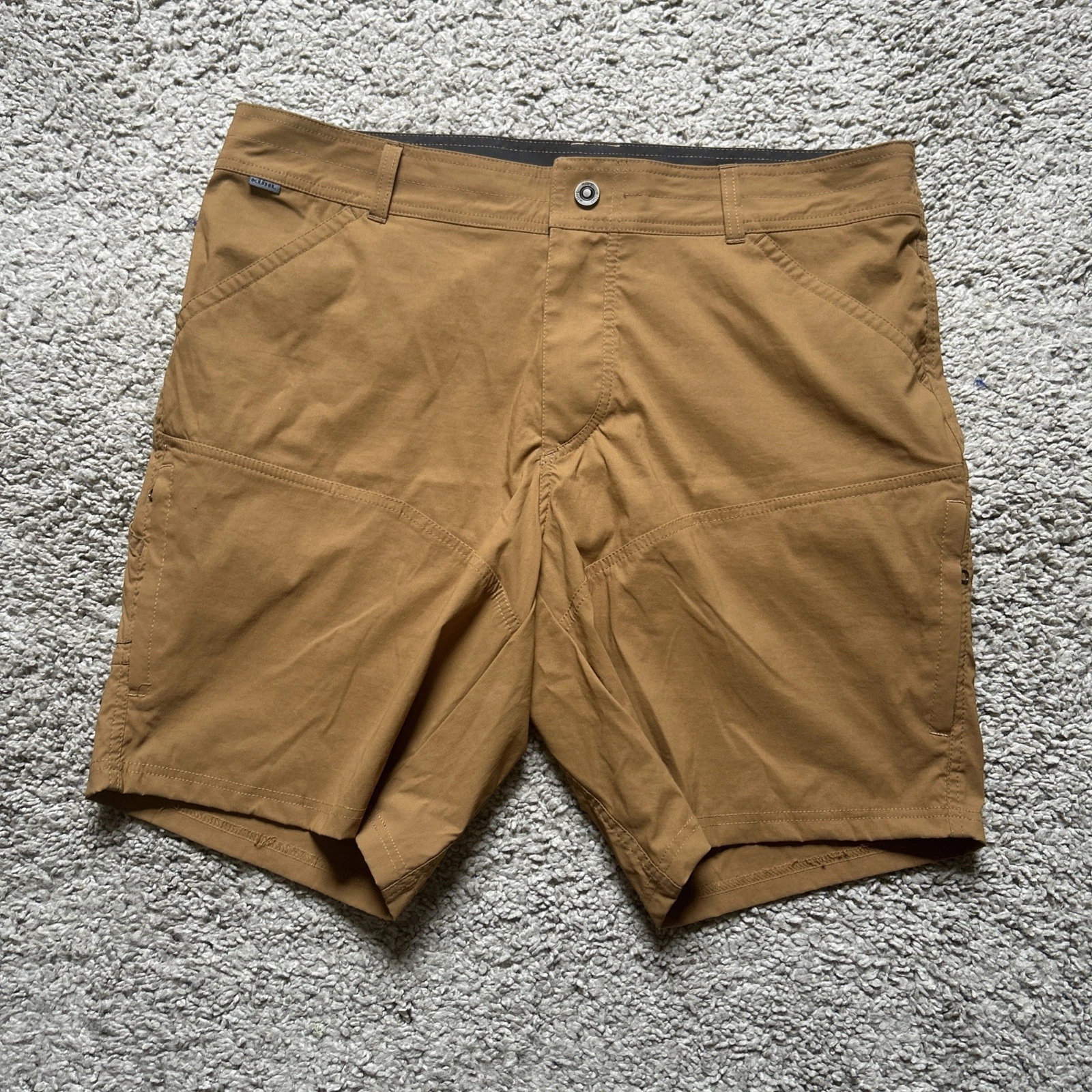 Kuhl Mens Cargo Shorts 38x10 Khaki Tan Renegade Stretch Style# 5121 Hiking
