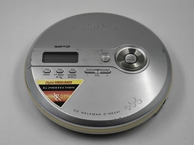 Sony D-NE241 MP3 CD Walkman Player CD-Spieler Gebraucht Funktioniert Silber - Bild 1 von 4
