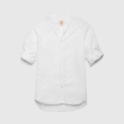 NWT Surfside Supply MOLLY NOTCH COLLAR SHIRT   White - Size Small