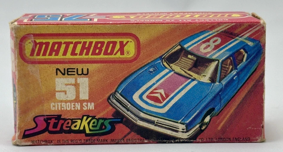 Matchbox Citroen SM Streakers Superfast 51 1:64 Lesney Vintage 1971 - Image 4 of 4
