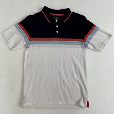 Wonder Nation Boys Multicolor Lines Short Sleeve Polo Shirt Sz XL 14-16 