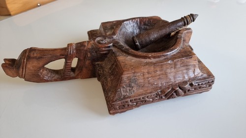 Wooden Pestle Mortar India Art and Ethnic Objects - Picture 13 of 20