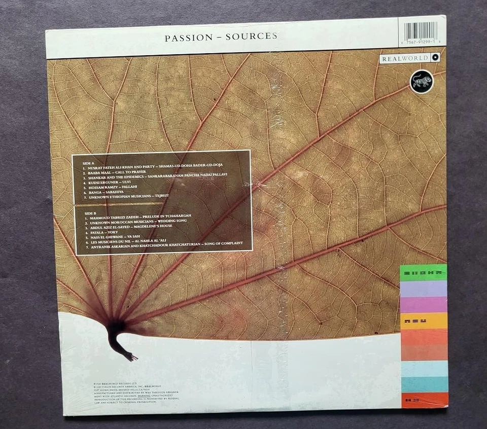 Various Passion - Sources - Real World- Peter Gabriel Vinyl LP 1-91299 New - Image 2 of 2