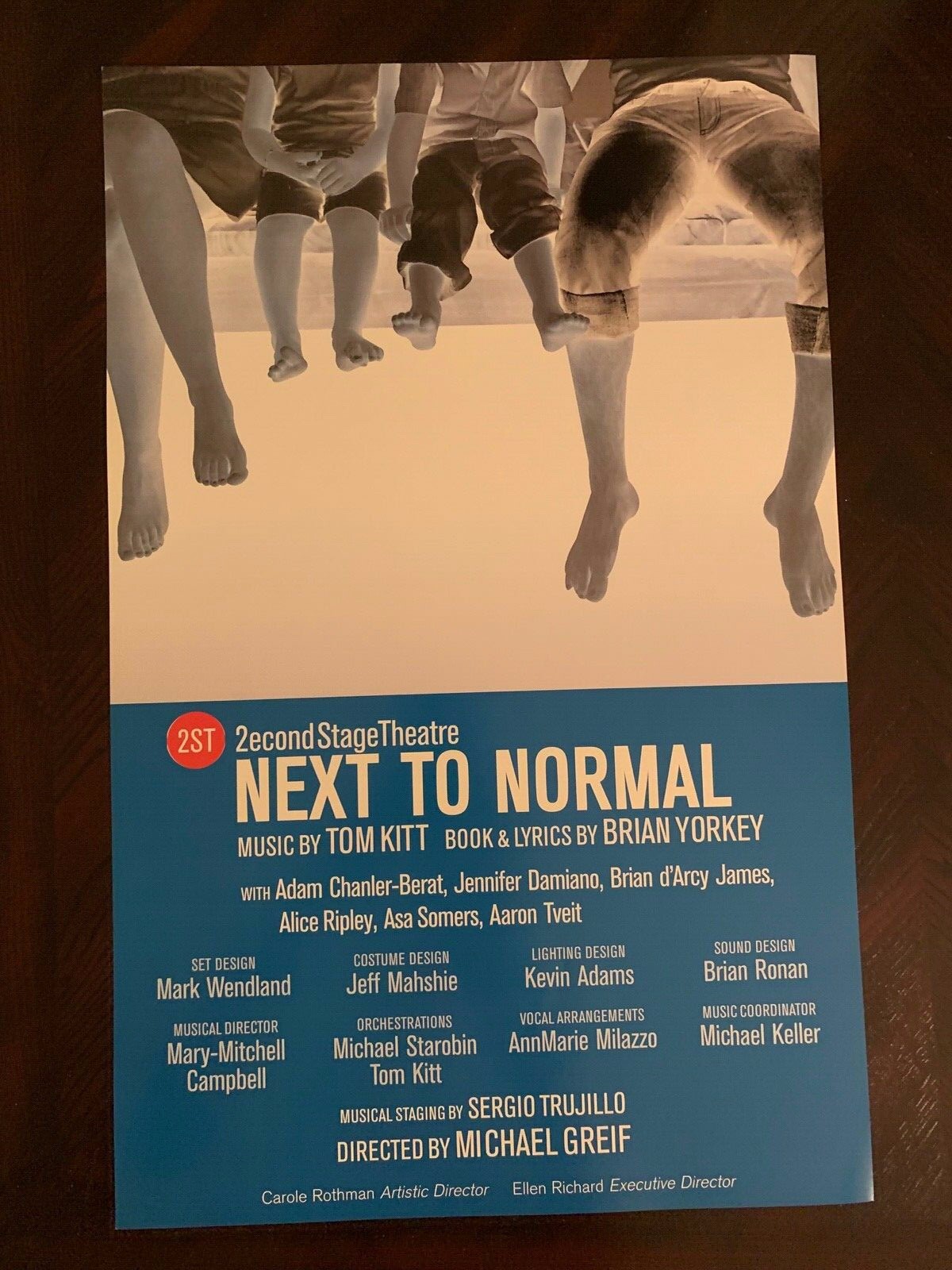 NEXT TO NORMAL off-Broadway Window Card Poster AARON TVEIT ALICE RIPLEY |  eBay