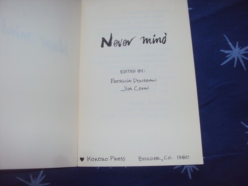 Patricia Donegan, Jim Cohn NEVER MIND 1st 1980 Naropa Institute, Haiku, Poetry - Imagen 2 de 3