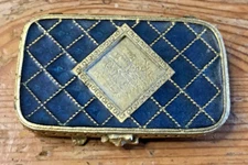 Estee Lauder Estee Super Solid Perfume Vintage Compact Blue Diamond Inset