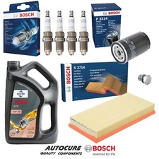 FOR VOLKSWAGEN GOLF S 1.6 MK4 1997-2006 BOSCH FILTER SERVICE KIT & 5 LITRES OIL