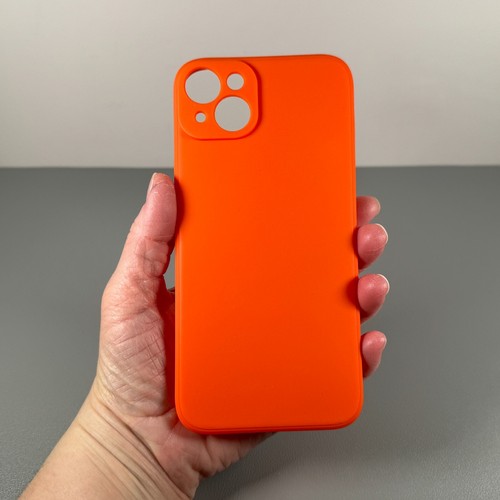 Funda para iPhone 14 Plus - Naranja Calabaza | Silicona Suave al Tacto | Delgada y Flexible - Imagen 6 de 12