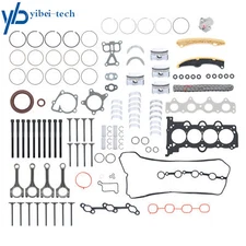 G4FJ 1.6T Engine Piston Gasket Valve Bearing Timing Kit W/ Rods For Hyundai KIA