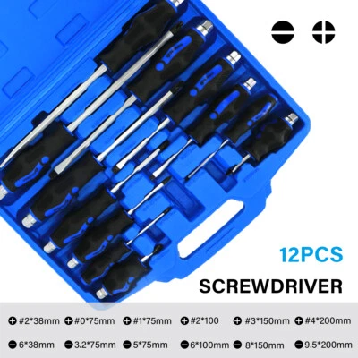 CHENTIANXIA Magnetic Screwdriver Set HEAVY DUTY & Slotted Go Through Drivers PH0-PH4